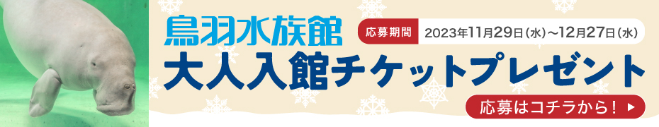 【12月】鳥羽水族館 大人入館チケットプレゼント！